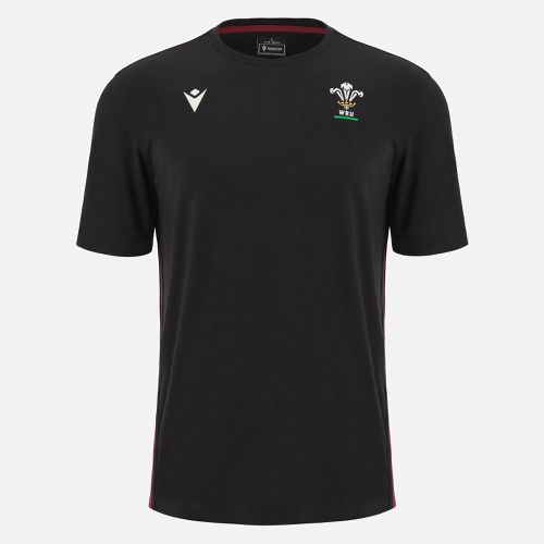 Welsh Rugby 2023/24 black cotton tee - Macron - Modalova