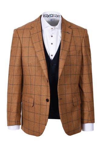 Jacket And Waitcoat Camel Check Size: UK40R - Mazzelli - Modalova