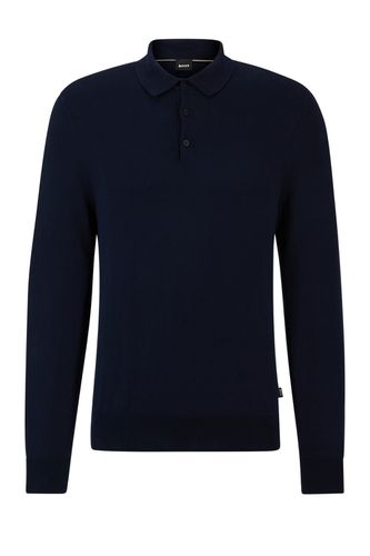 Boss Gemello Knitted Polo Dark Blue Size: SIZE L - BOSS Black - Modalova