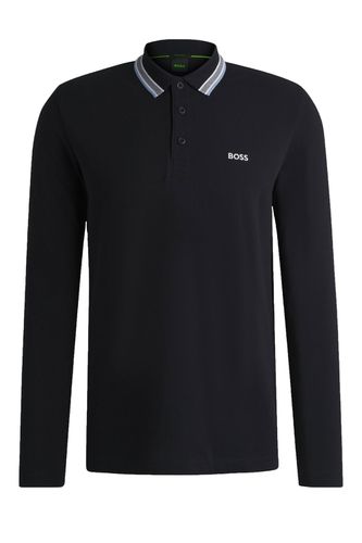 Boss Plisy Long Sleeved Polo Shirt Navy Size: SIZE 2XL - BOSS Green - Modalova