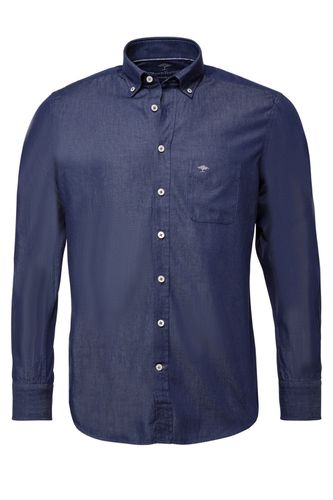 Button Down Collar Long Sleeved Shirt Dark Navy Size: SIZ - Fynch-Hatton - Modalova