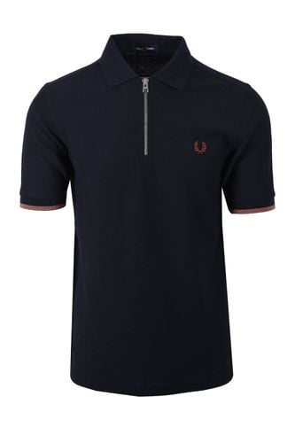 Pique Zip Neck Polo Size: SIZE M - Fred Perry - Modalova