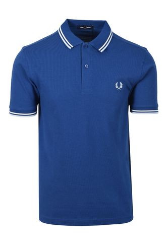 Twin Tipped T-shirt Shaded Cobalt/Snow White/Light Ice Size - Fred Perry - Modalova