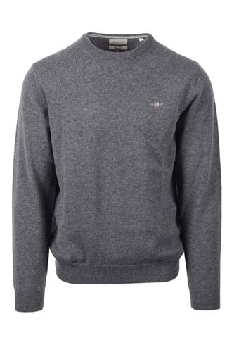 Superfine Lambswool Crew Neck Knitwear Charcoal Melange Size: SIZ - Gant - Modalova