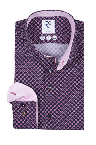 Floral Print Shirt And Pink Size: 15.75/40 - R2 - Modalova