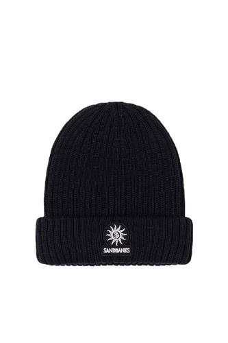 Badge Logo Ribbed Beanie Size: 1 SIZE - Sandbanks - Modalova