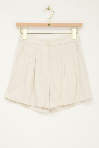 Beigefarbene Bermuda-Shorts in Leinenoptik | - My jewellery - Modalova