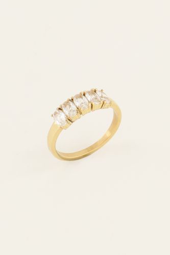 Bague tendance cocktail avec pierres transparentes | - My jewellery - Modalova