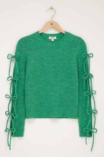 Grüner Pullover mit Schleifen an den Ärmeln | - My jewellery - Modalova