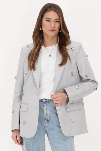 Blazer avec fleurs 3D de couleur argentée | - My jewellery - Modalova