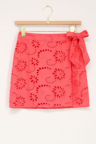 Korallfarbener Skort mit Crochet-Blumen | - My jewellery - Modalova