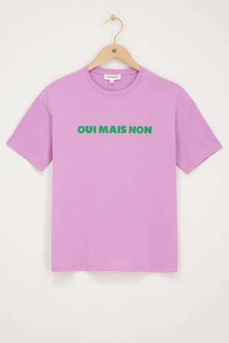 Fliederfarbenes T-Shirt„Oui mais non"| - My jewellery - Modalova