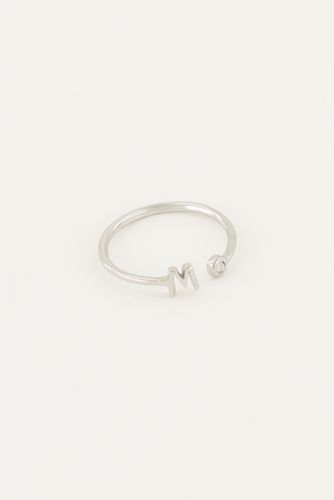 Initialien-Ring mit Stein | - My jewellery - Modalova