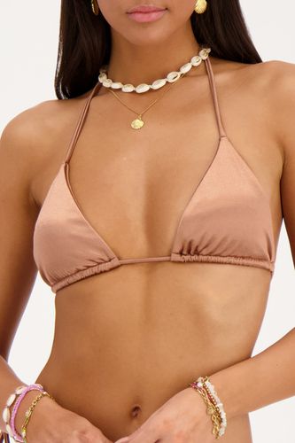 Bronzefarbenes Triangel Bikinioberteil Satin | - My jewellery - Modalova