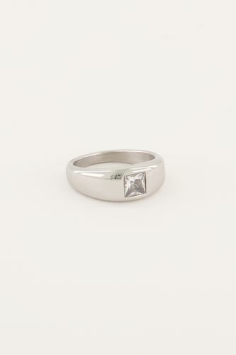 MOOD Ring mit quadratischem transparentem Stein | - My jewellery - Modalova