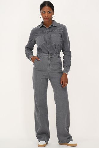 Langärmeliger grauer Denim-Jumpsuit | - My jewellery - Modalova