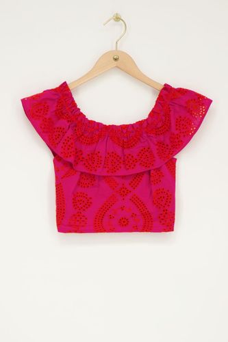 Top cropped avec broderie contrastée | - My jewellery - Modalova