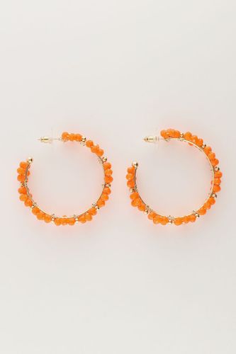 Große Ohrringe mit orangefarbenen Blüten | - My jewellery - Modalova