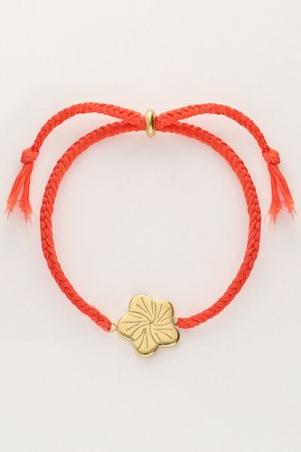 Orangefarbenes Art-Kordelarmband mit Blume | - My jewellery - Modalova