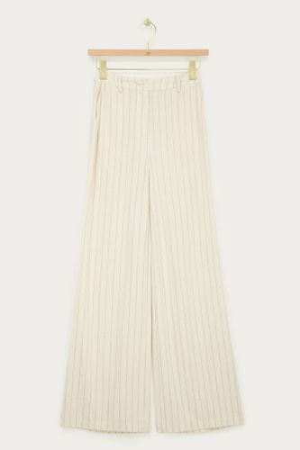 Pantalon aspect lin à rayures | - My jewellery - Modalova