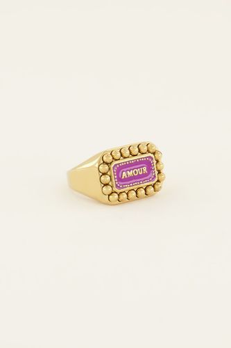 Bold Spirit Ring mit lila Amour-Charm | - My jewellery - Modalova