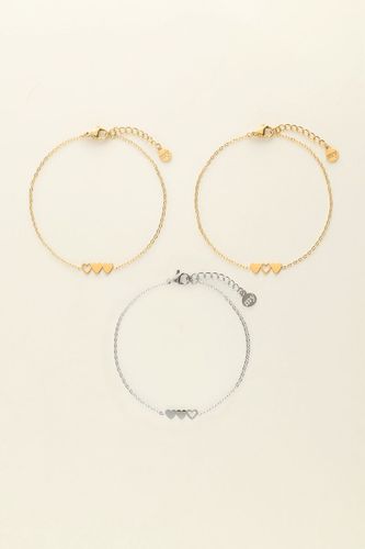 Armbänder Set Herzen 2x &1x | - My jewellery - Modalova