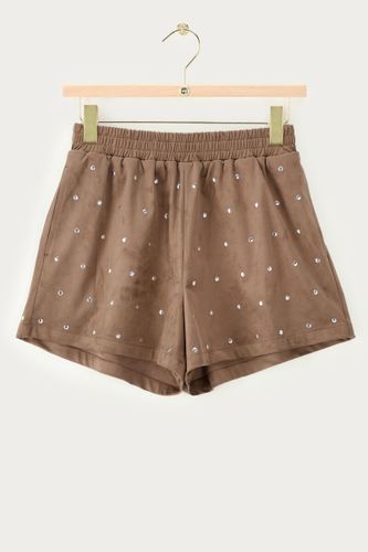 Shorts in Wildlederoptik mit Nieten | - My jewellery - Modalova