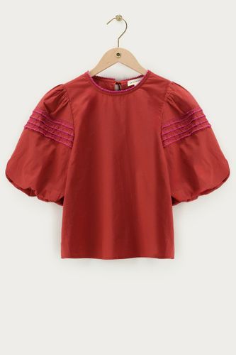 Top avec manches courtes bouffantes et broderie | - My jewellery - Modalova