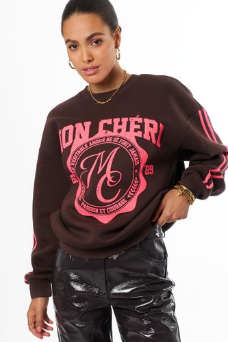 Dunkelbraunes Sweatshirt"Mon Cheri"| - My jewellery - Modalova