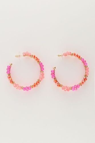 Große Ohrringe mit rosafarbenen Blumen | - My jewellery - Modalova