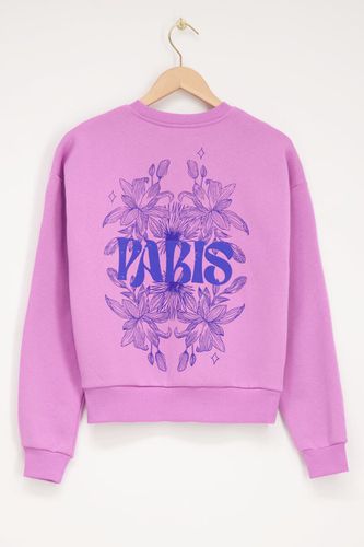 Sweatshirt"Paris"mit Blumen | - My jewellery - Modalova