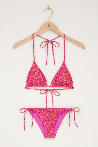 Pinker Mini-Blumen Bikini Set Triangel | - My jewellery - Modalova
