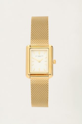 Montre rectangulaire avec braceletà maillons fins | - My jewellery - Modalova