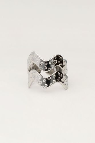 Statement-Ring mit Doppelwelle | - My jewellery - Modalova