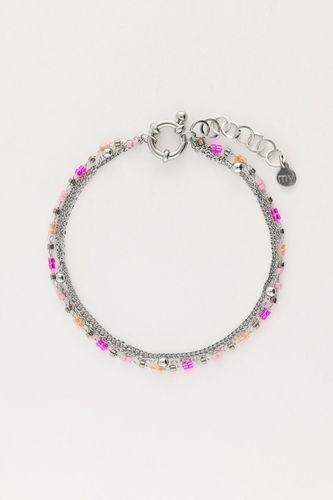 Dreifach-Armband mit pinken Perlen | - My jewellery - Modalova