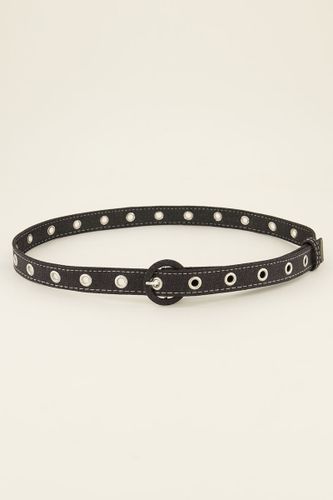 Denimgürtel mit silberfarbenen Details | - My jewellery - Modalova