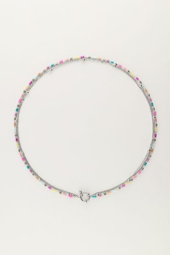 Dreifach-Kette mit blauen&pinken Perlen | - My jewellery - Modalova