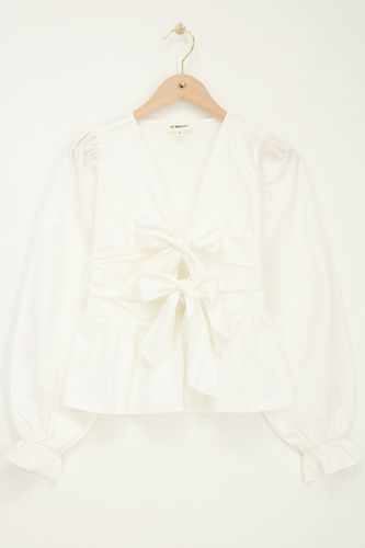 Top avec nœuds et péplum | - My jewellery - Modalova