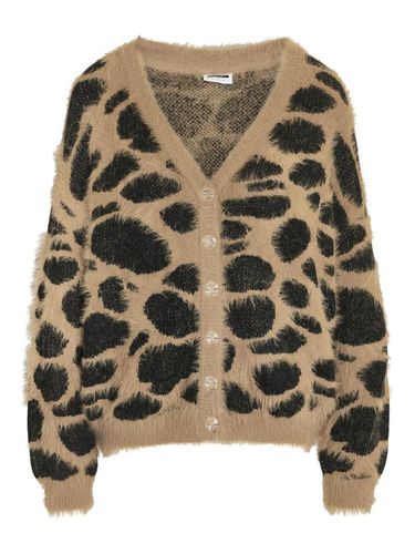 Knitted Leopard Cardigan - Noisy May - Modalova