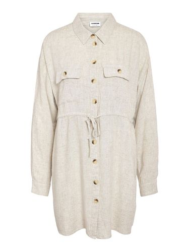 Linen Blend Shirt Dress - Noisy May - Modalova