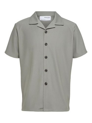 Ribbed Cuban Collar Short Sleeved Shirt - Selected - Modalova