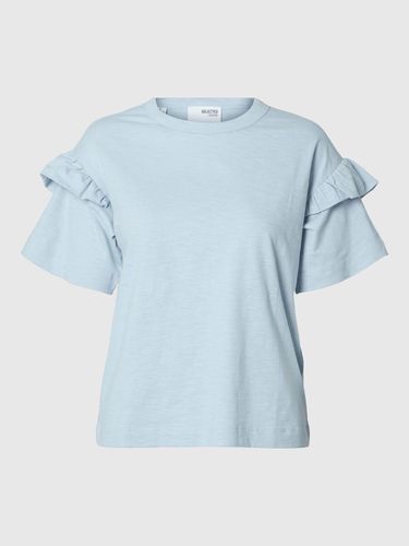 Organic Cotton Ruffle T-shirt - Selected - Modalova