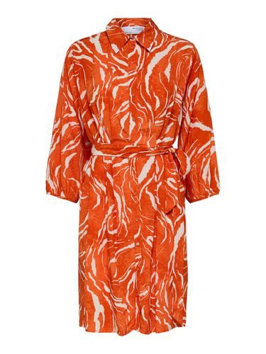 Printed Shirt Dress - Selected - Modalova