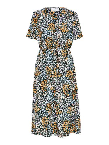 Short Sleeved Allover Print Dress - Selected - Modalova