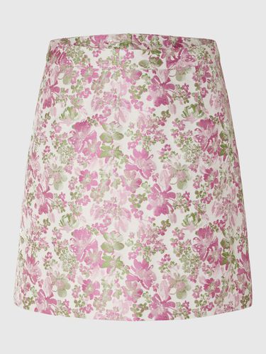 Floral Jacquard Mini Skirt - Selected - Modalova