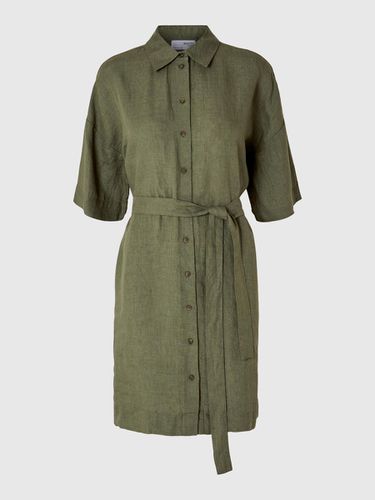 Linen Shirt Dress - Selected - Modalova