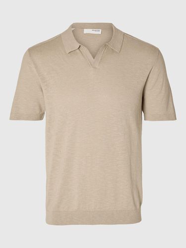 Short-sleeved Knitted Polo Shirt - Selected - Modalova