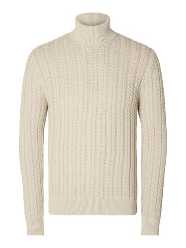 Cable-knit Roll Neck Pullover - Selected - Modalova