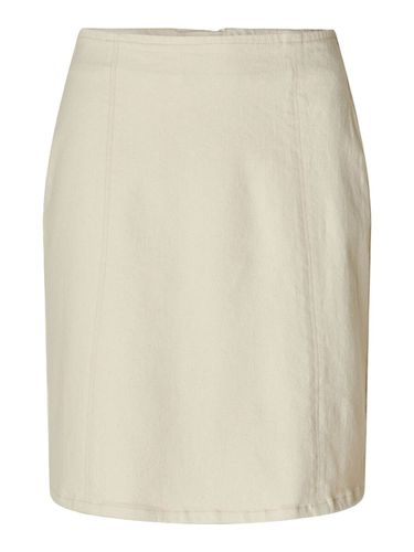 White Denim Mini Skirt - Selected - Modalova