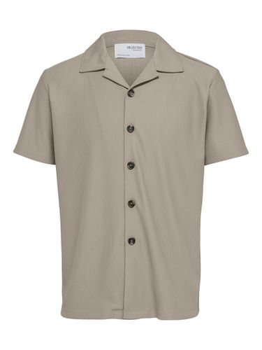 Ribbed Cuban Collar Short Sleeved Shirt - Selected - Modalova